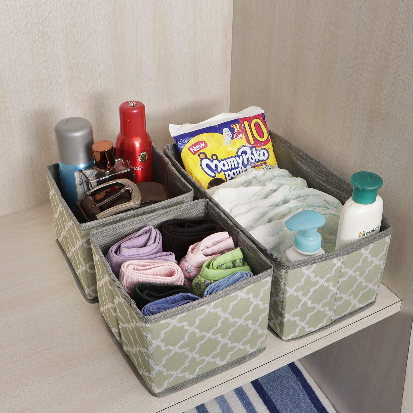 Foldable Storage Basket Bins Closet Wardrobe Organizer