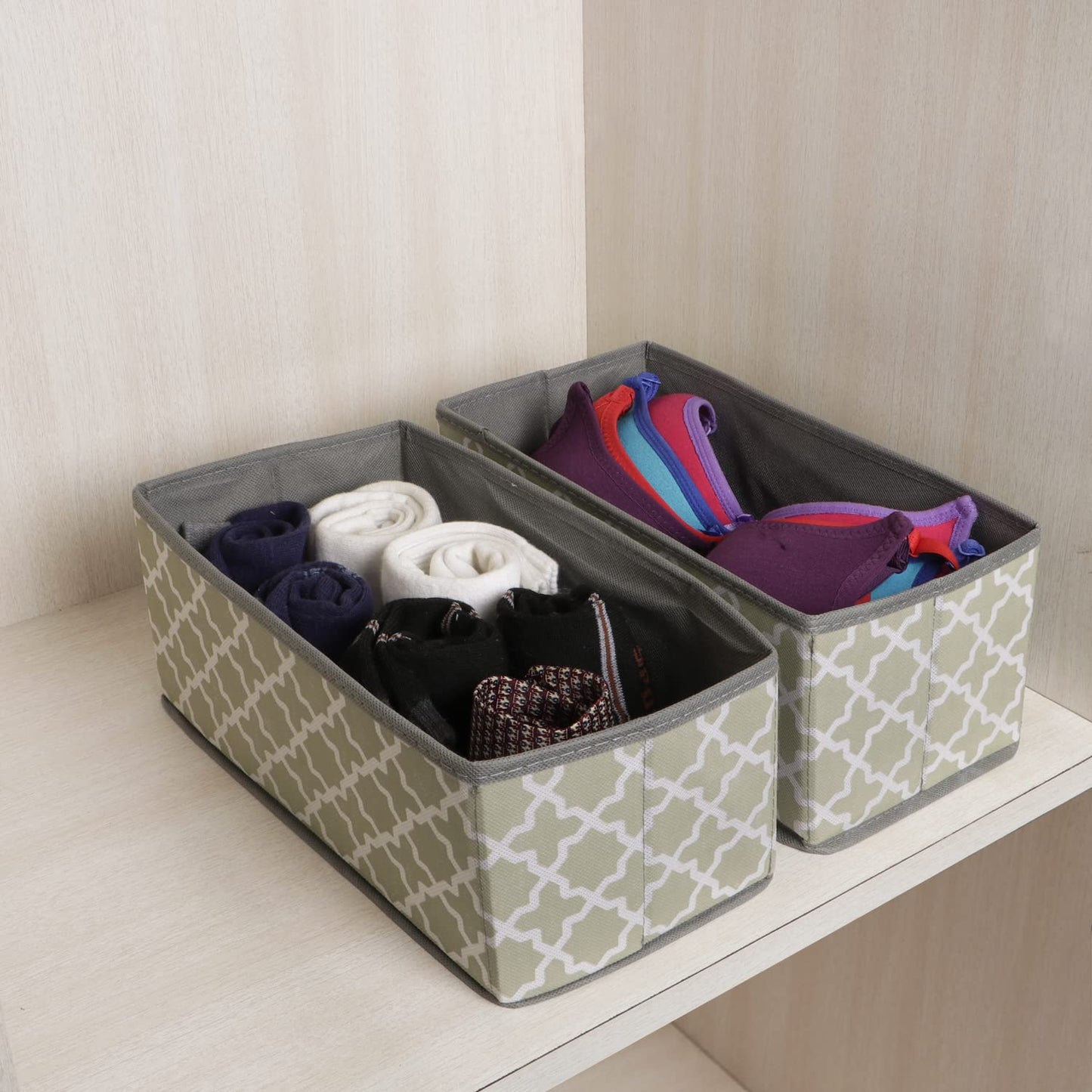 Foldable Storage Basket Bins Closet Wardrobe Organizer