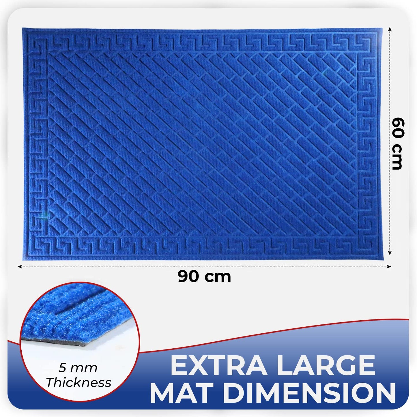 Polypropylene Outdoor mat for Entrance, Welcome mat floor mat, Blue