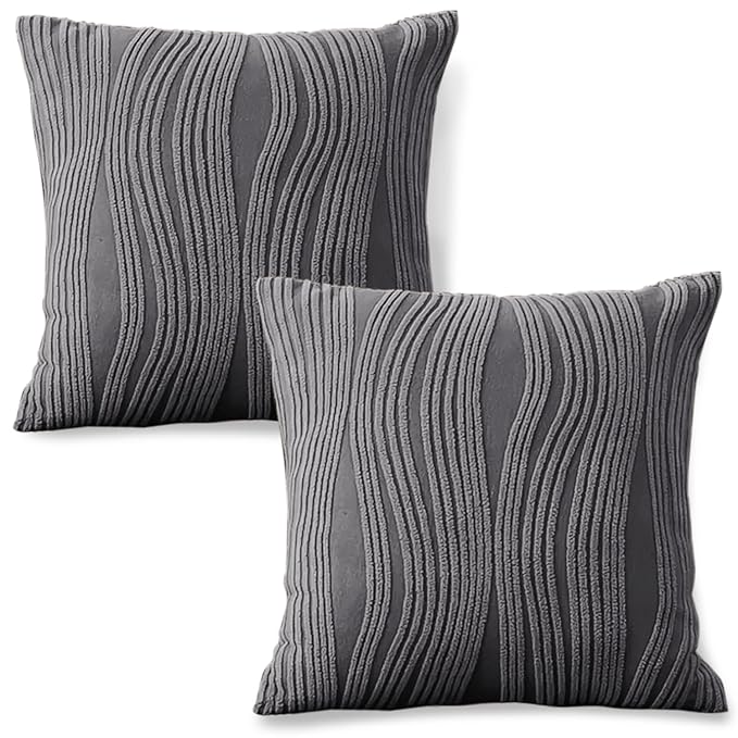 Buy Porpoise Grey Colour Festive Square Zippered Sofa Cushion Covers