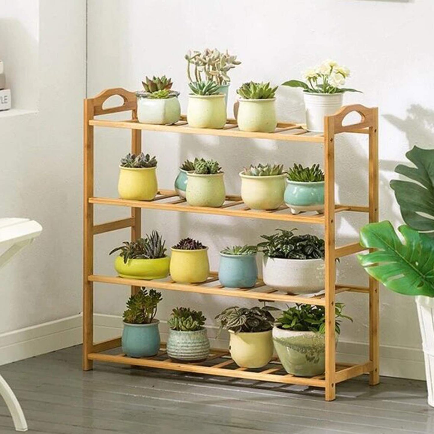 Bamboo 3/4/5 Tier Shoe Racks Slipper Stand Chappal Storage Organizer Utility Racks