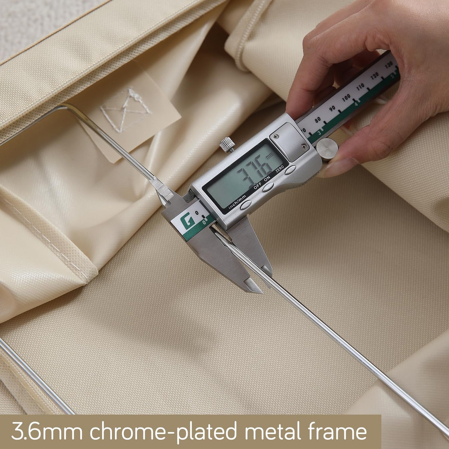 600D Oxford Fabric Wardrobe Organizer for Storage - Beige