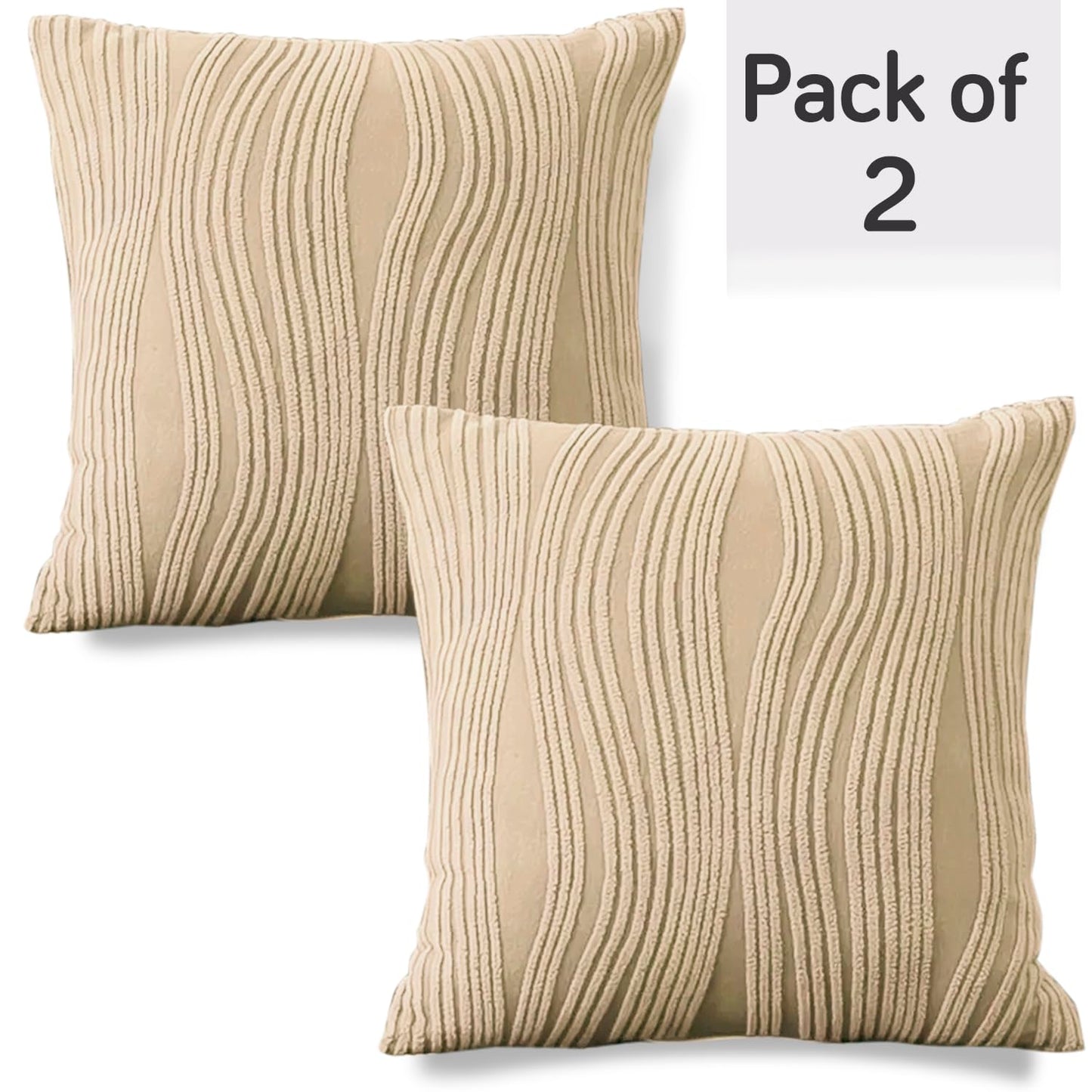 Buy Blush Beige Colour Elegant Square Zippered Sofa Pillow Cover Online