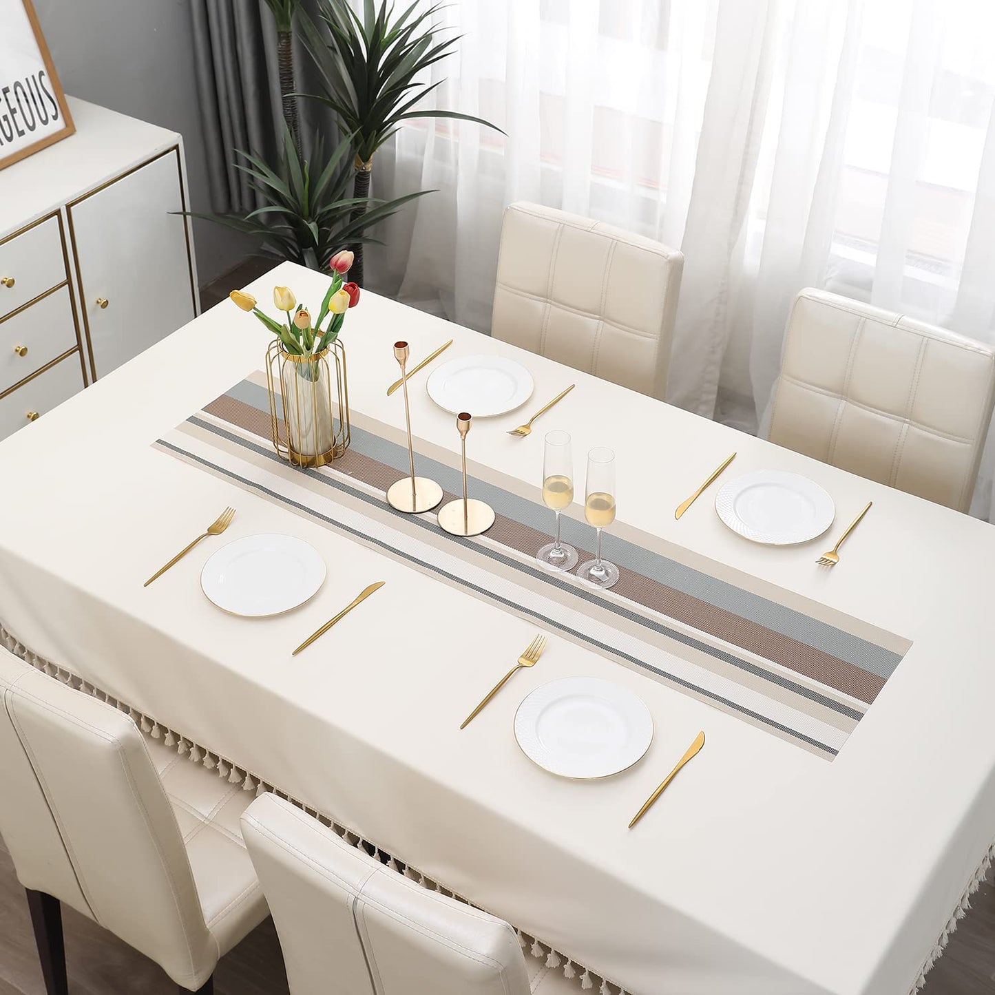 PVC Table Runner for Dinner and Coffee Table, Multicolour