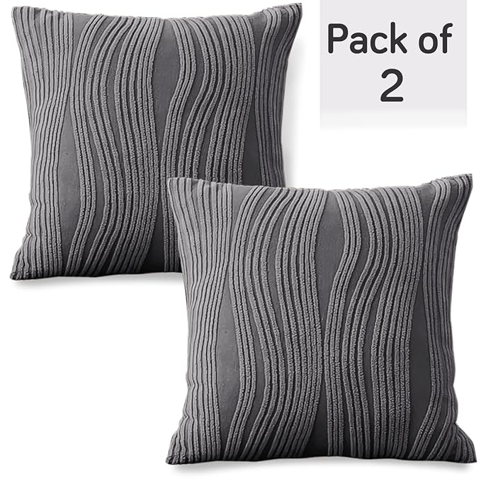 Buy Porpoise Grey Colour Elagant Square Zippered Sofa Pillow Cover Online