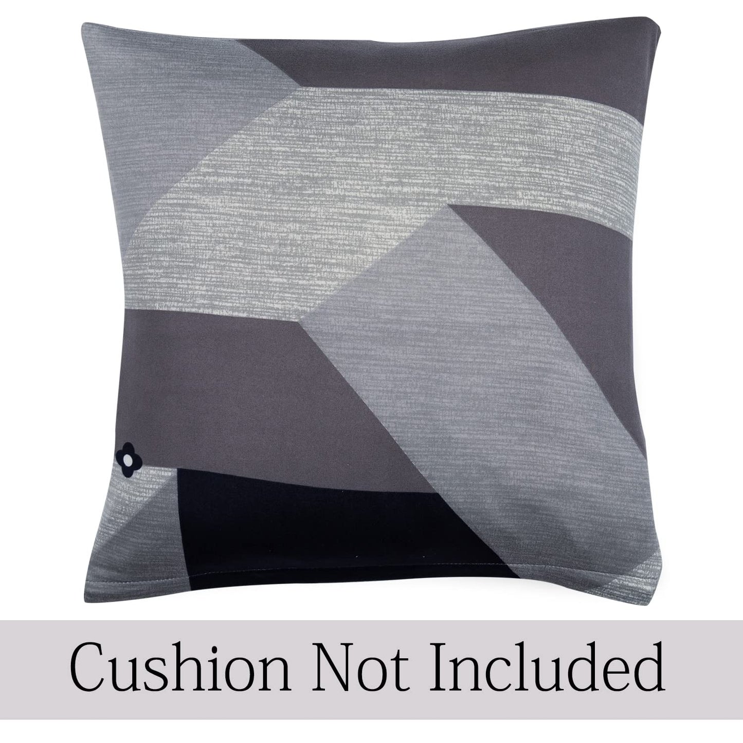 Fancy Geometric Grey Printed zippered cushion cover online
