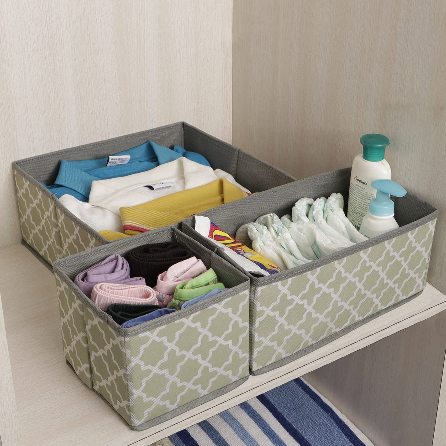Foldable Storage Basket Bins Closet Wardrobe Organizer
