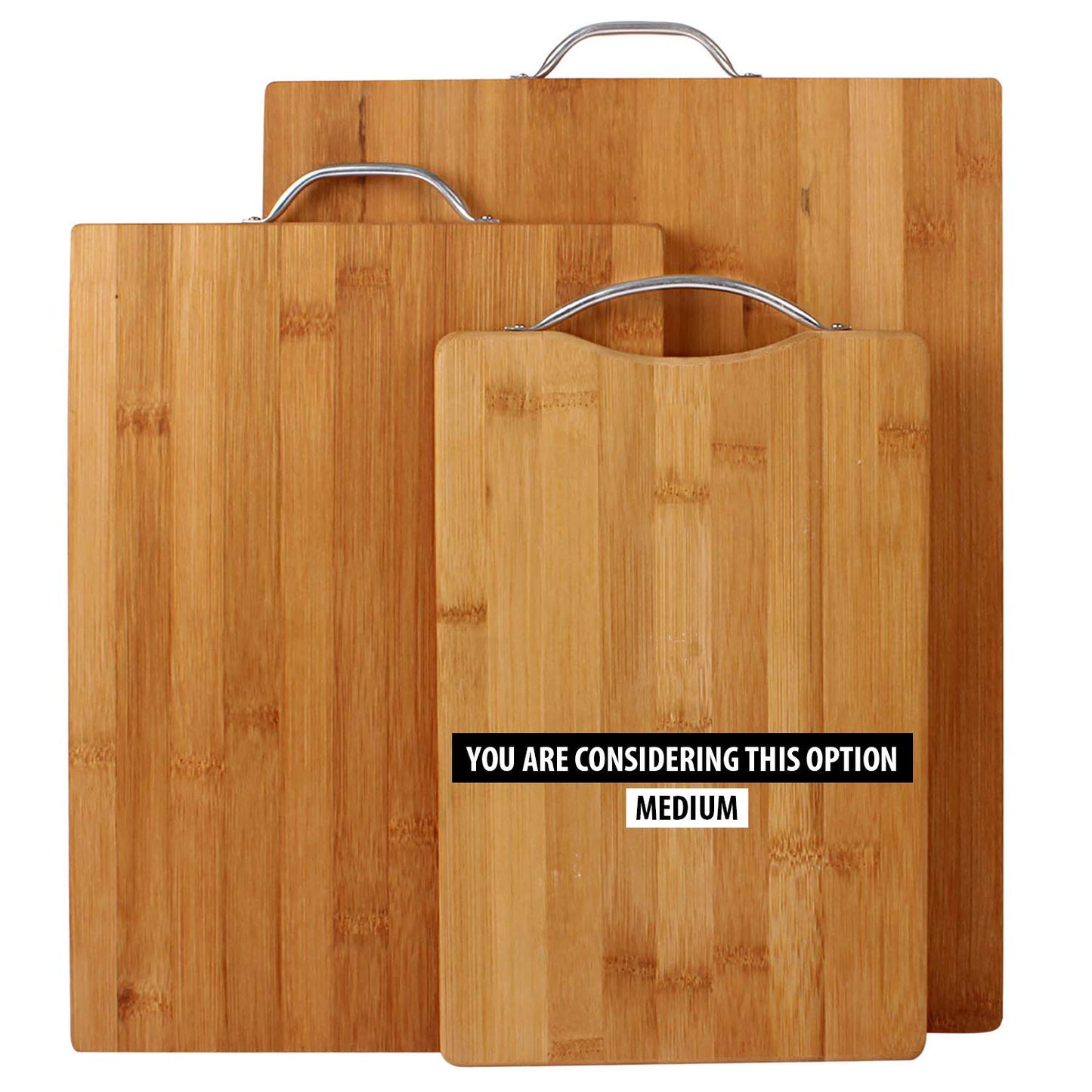 Bamboo Wooden Cutting Board With Handle - Medium/Large/Extra large