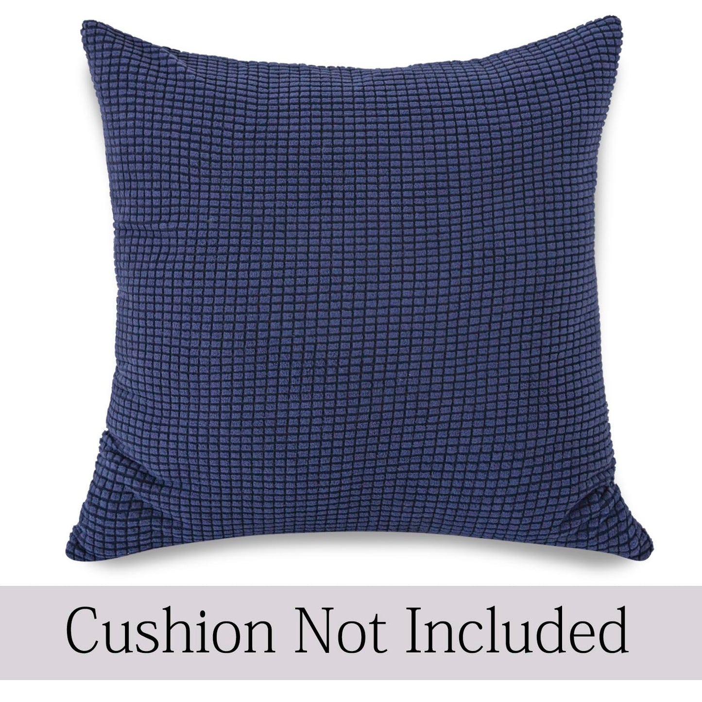 Jacquard Pack of 2 Cushion Cover 18x18 inches, Navy Blue