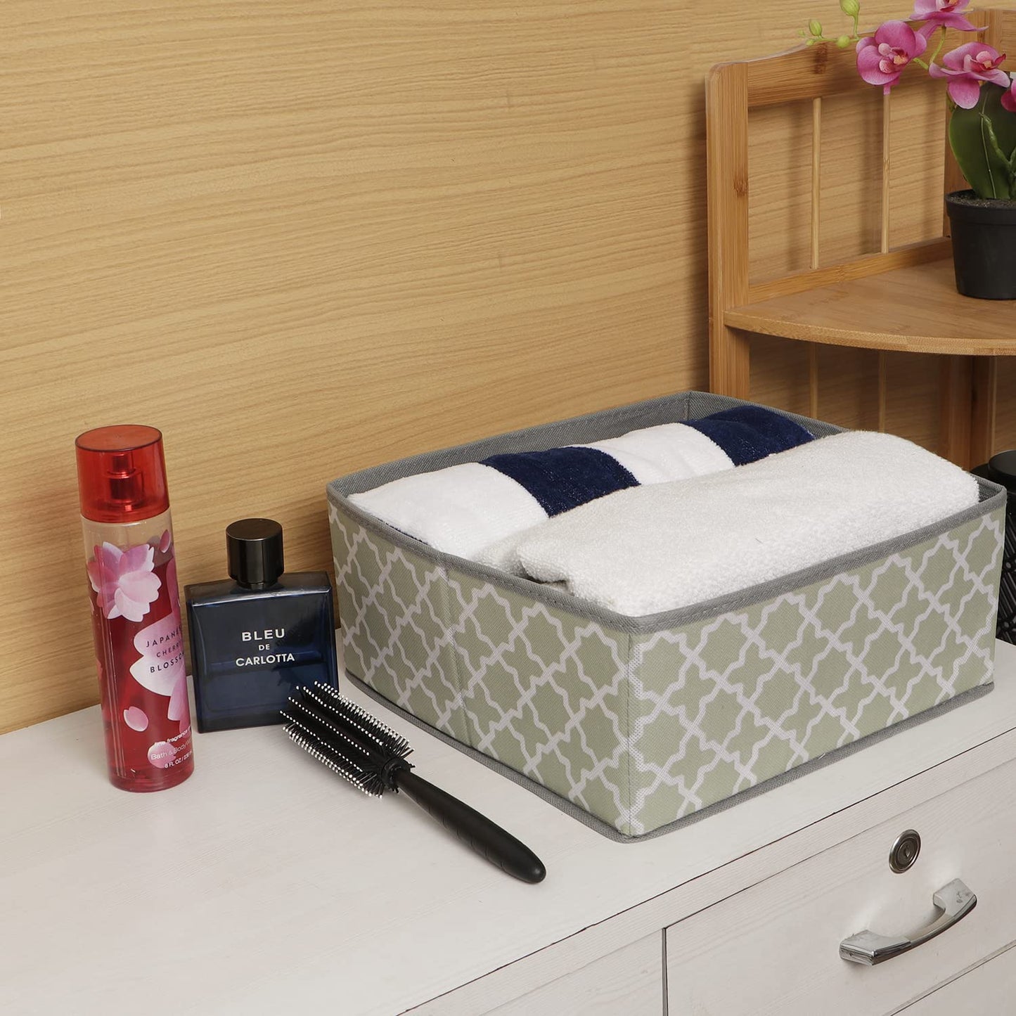 Foldable Storage Basket Bins Closet Wardrobe Organizer