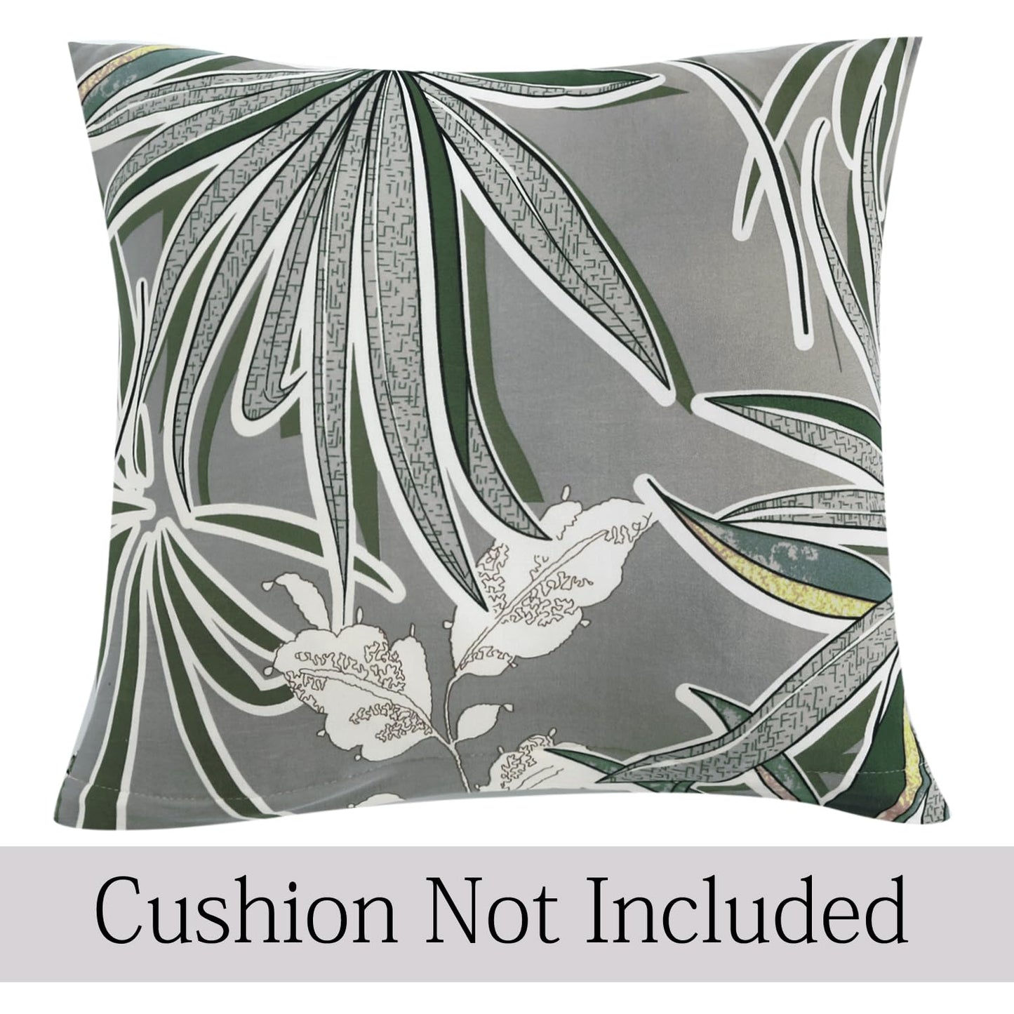 Stretchable Pack of 2 Cushion Cover 16x16, Frost Grey Marginata