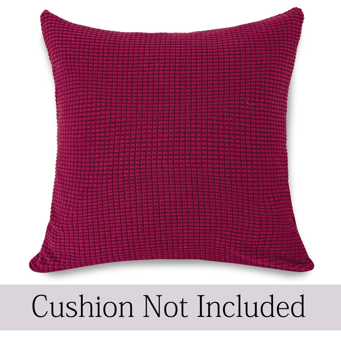 Jacquard Pack of 2 Cushion Cover 18x18 inch, Maroon