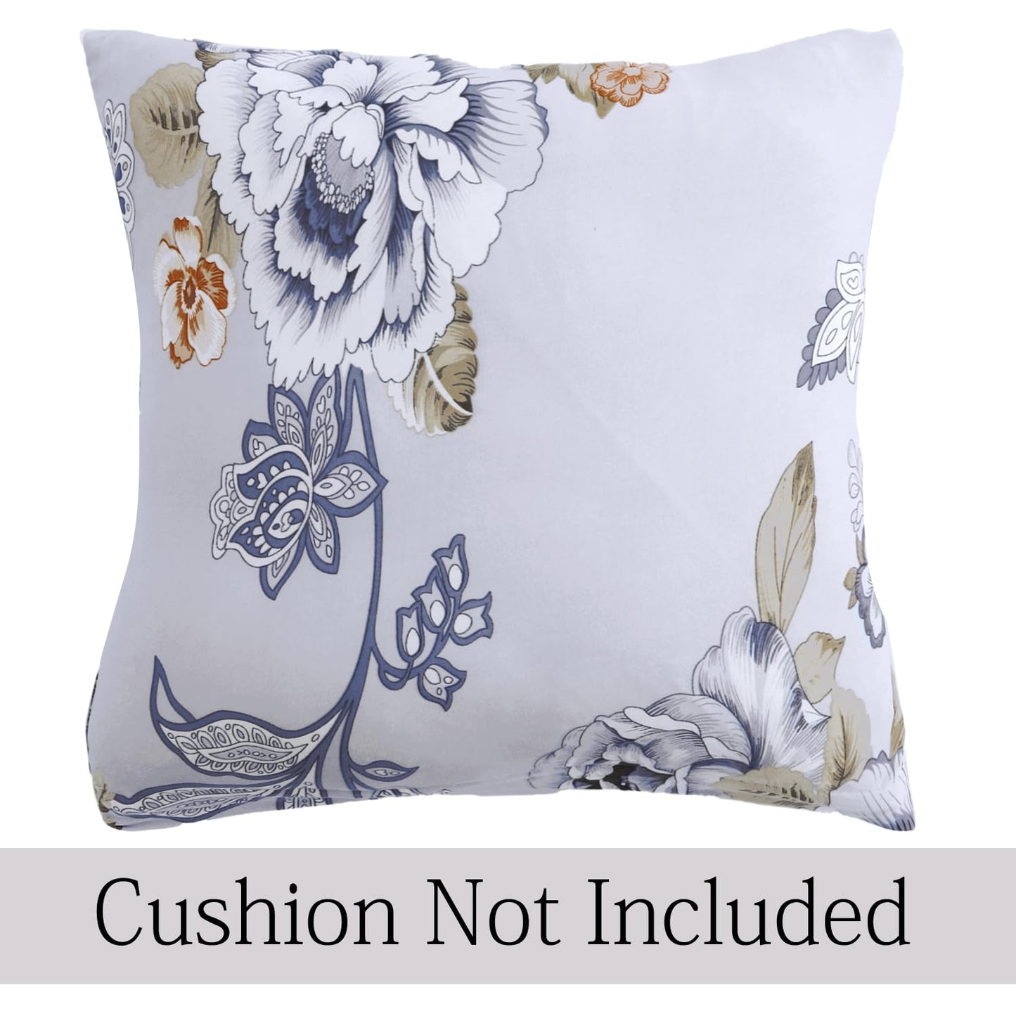 Fancy Gentle Grey Dahlia Floral Printed zippered cushion cover online