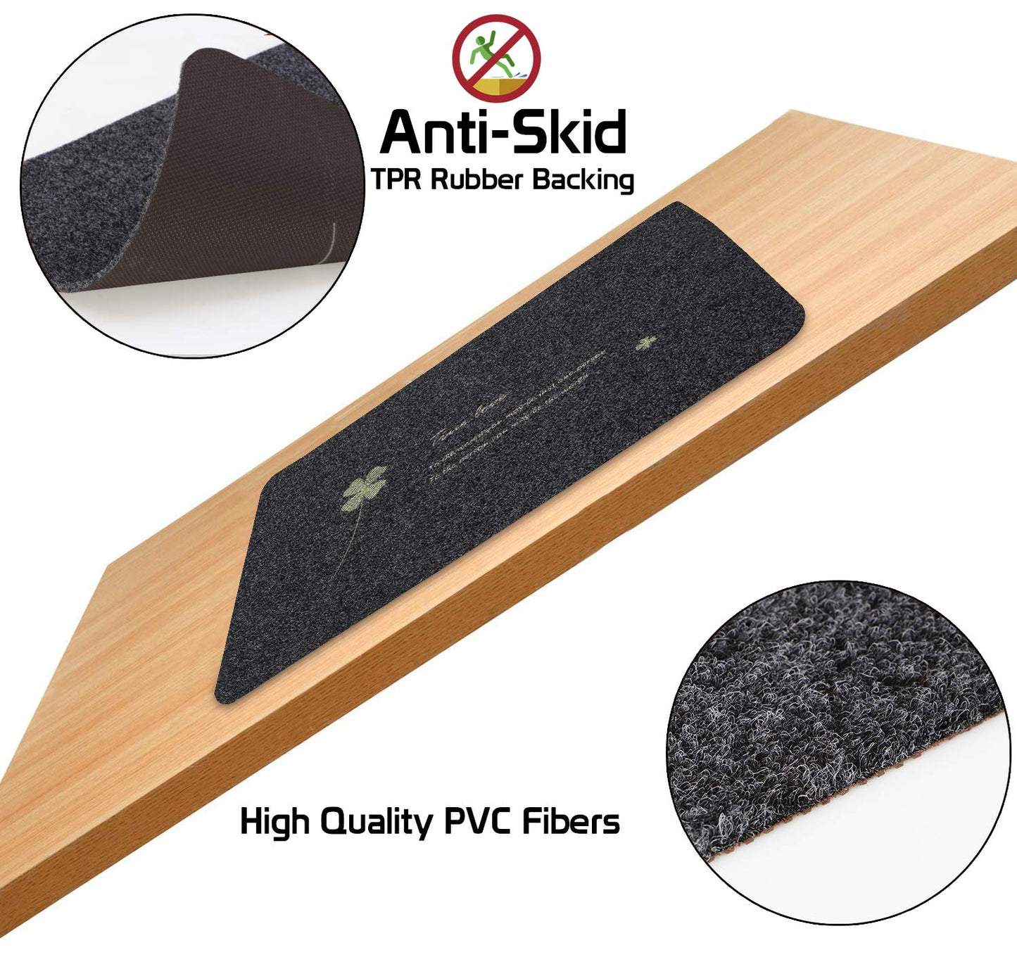 Antislip Rubber Back Dirt Trapper Inside Outside Main Door Mats for Entrance Big Size, 45 x 70 cm, Grey