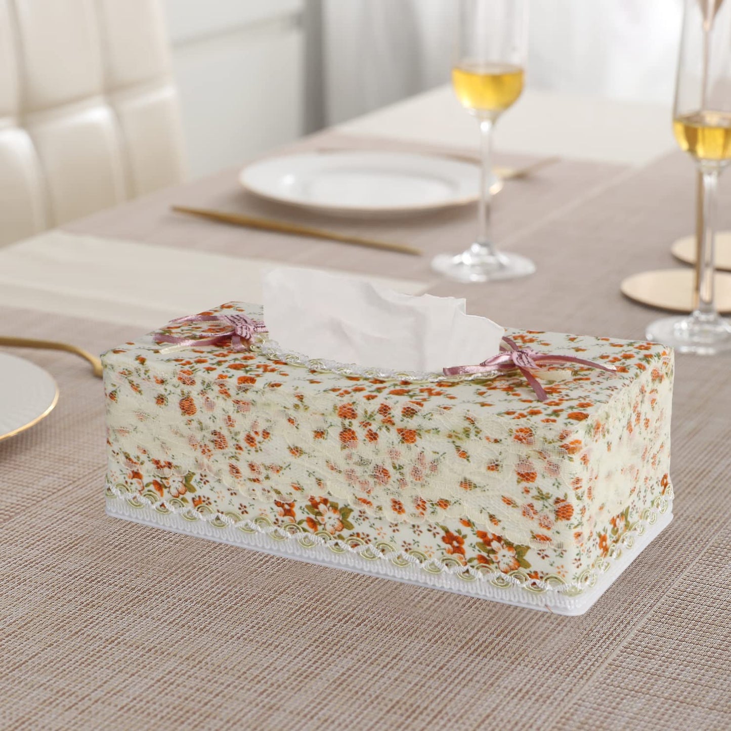 Plastic Tissue Paper Holder, Orange