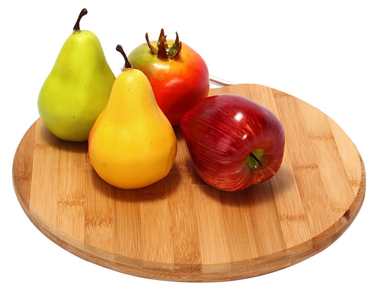 Circular Eco-Friendly Natural Bamboo/Wooden Chopping Cutting Board with Handle, 30 X 30cm