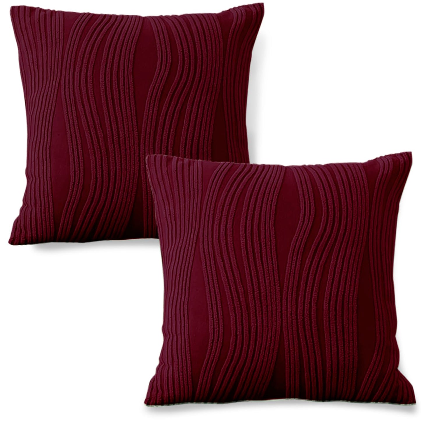 Buy Burgundy Colour Festive Square Zippered Sofa Cushion Covers