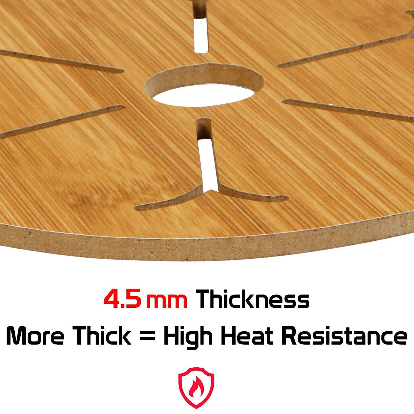 Eco-Friendly Bamboo Wooden Coasters for Home Pan Pot Holder, Dining Table Heat Pad for Kitchen - Pack of 2/4/6