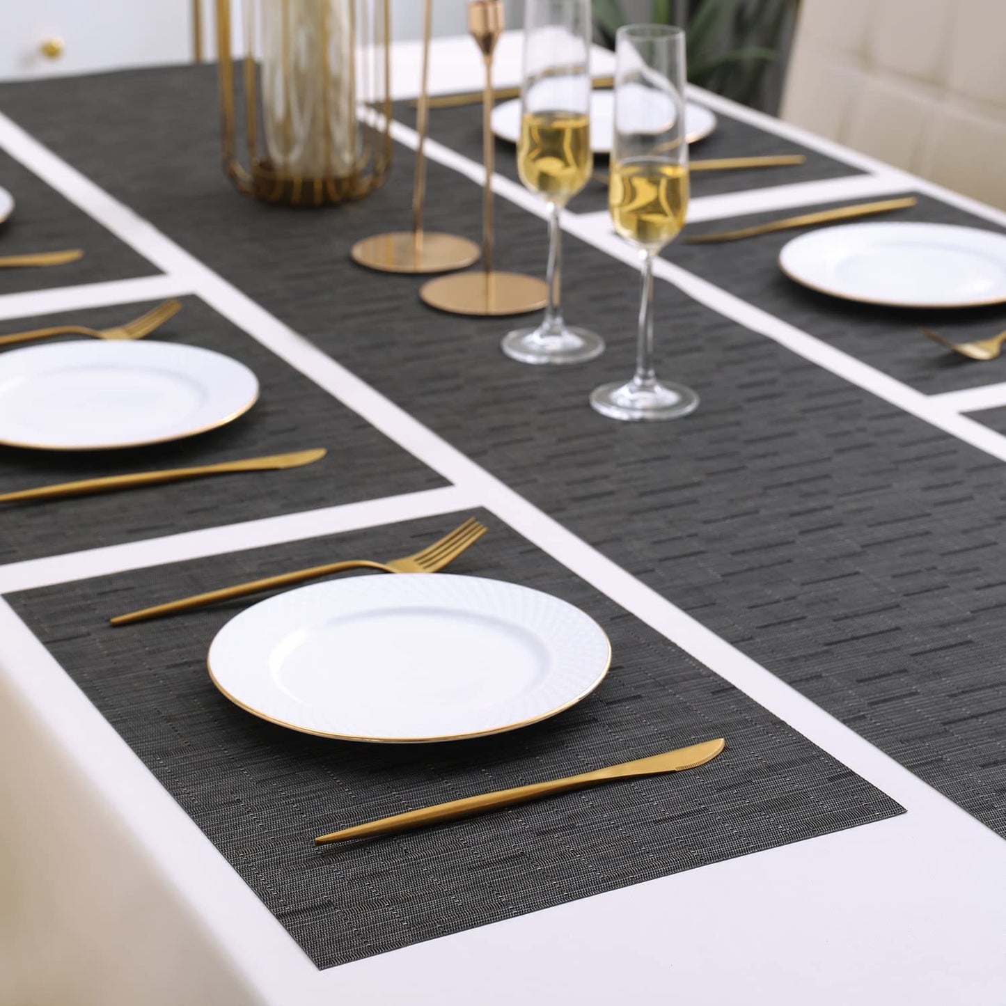 PVC Dining Table Mats, Black