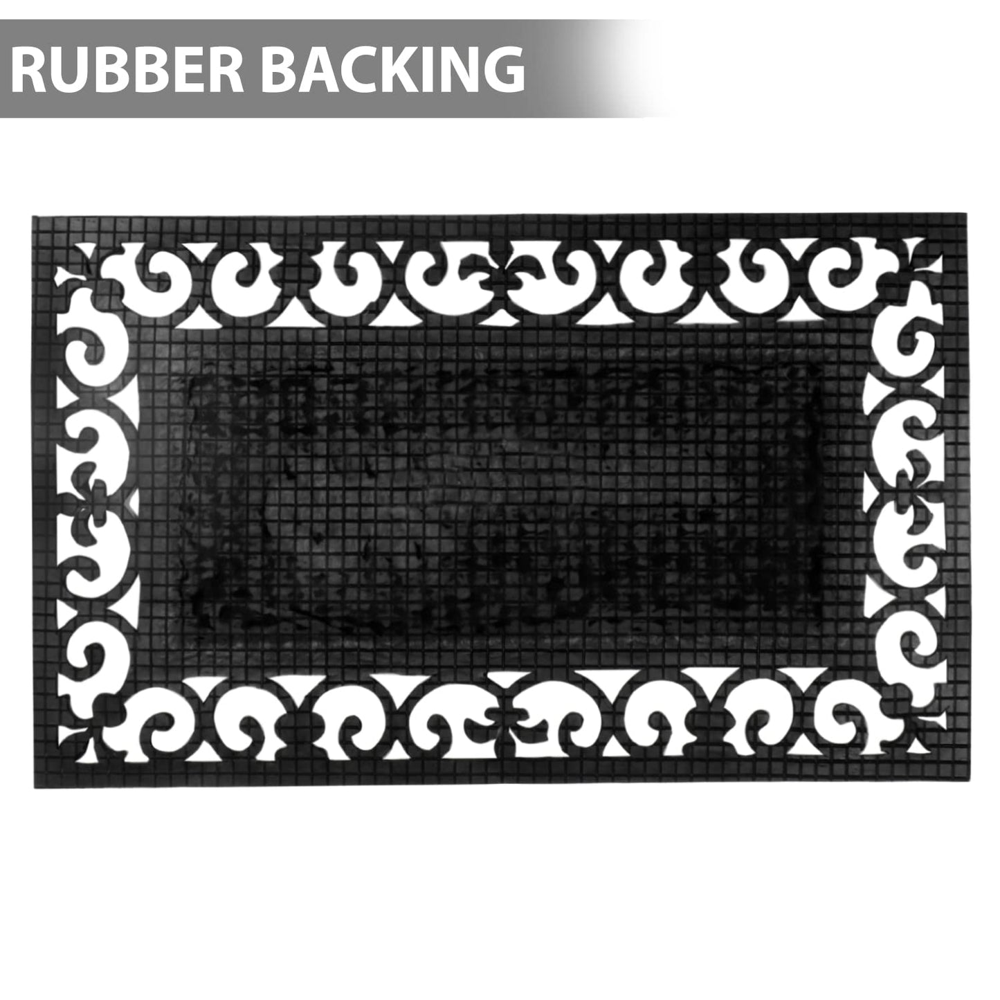 Natural Coco Coir Rubber Doormats for Home Entrance, Welcome Design, 45x75 cm