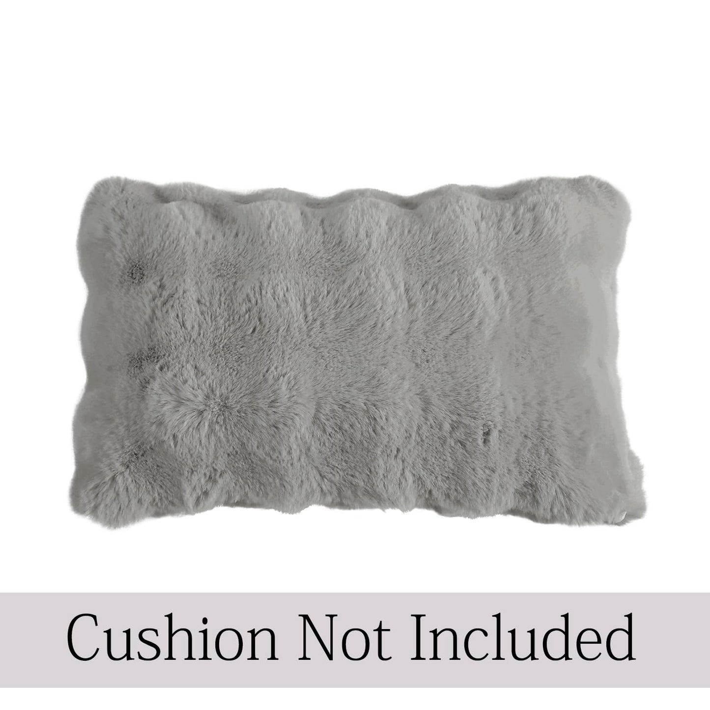 Buy Cool Grey Colour Premium Zippered faux rabbit fur Cushion Covers | Square & Rectangular sizes