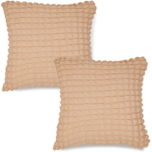Buy Premium Beige Colour Zippered Square Cushion Covers Online