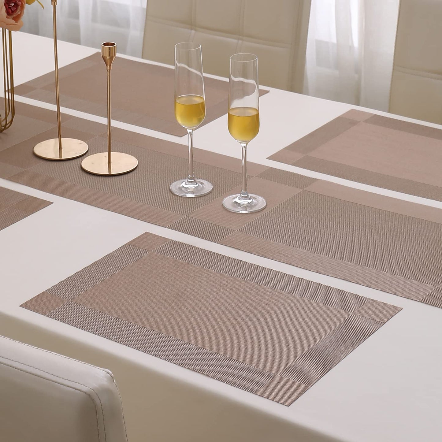 PVC Dining Table Mats, Copper Brown