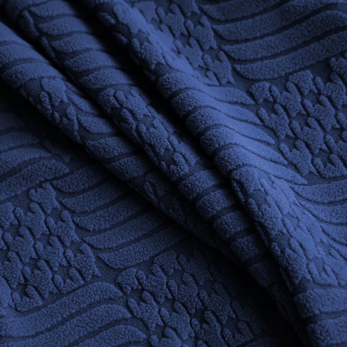 170GSM Stretchable Jacquard Office Chair Cover, Navy Blue