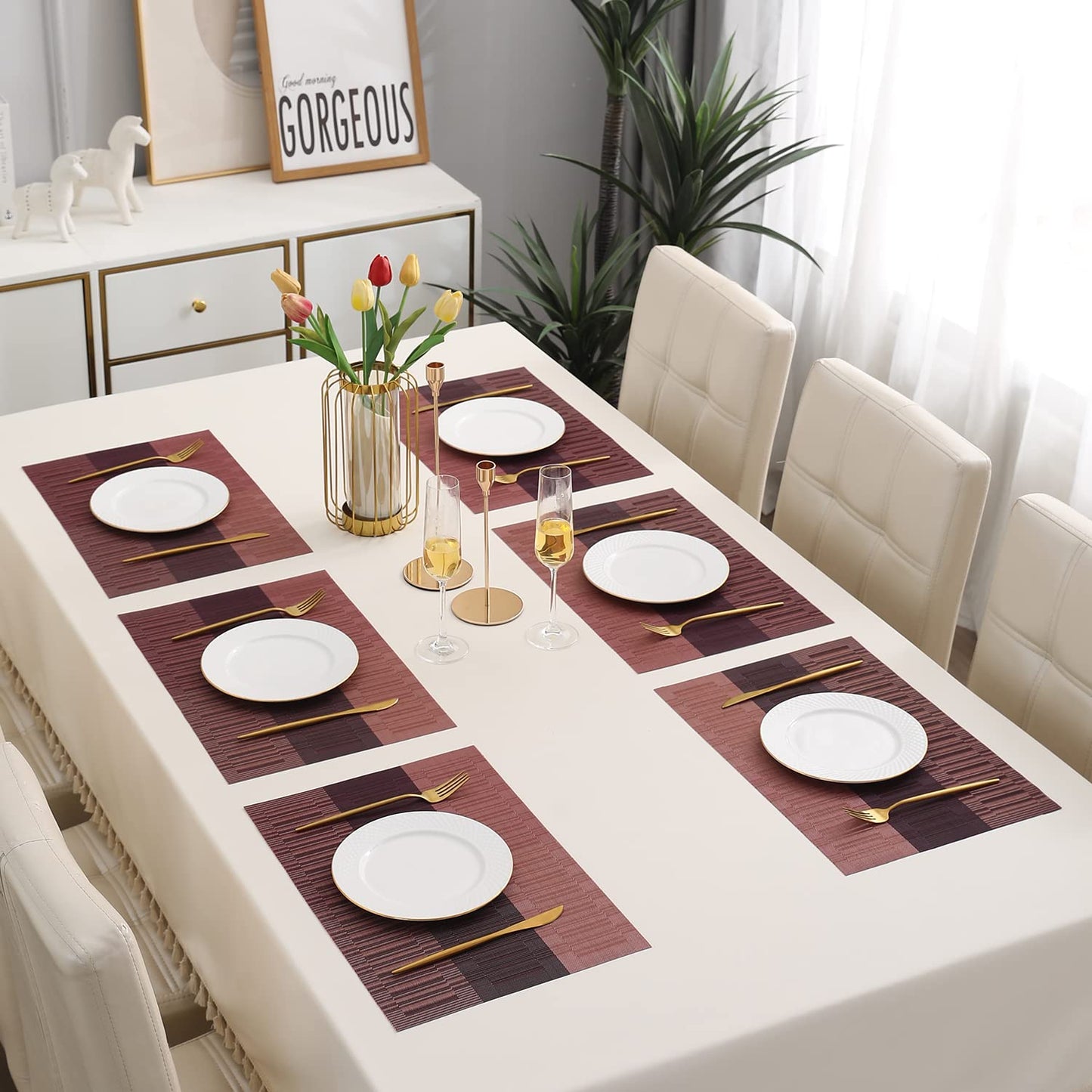 PVC Dining Table Mats, Wine