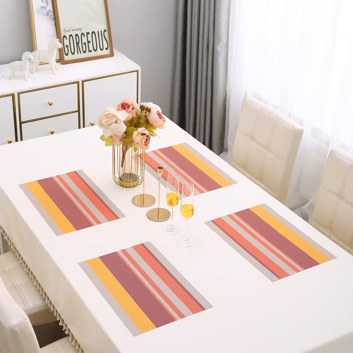 PVC Dining Table Mats, Multicolour