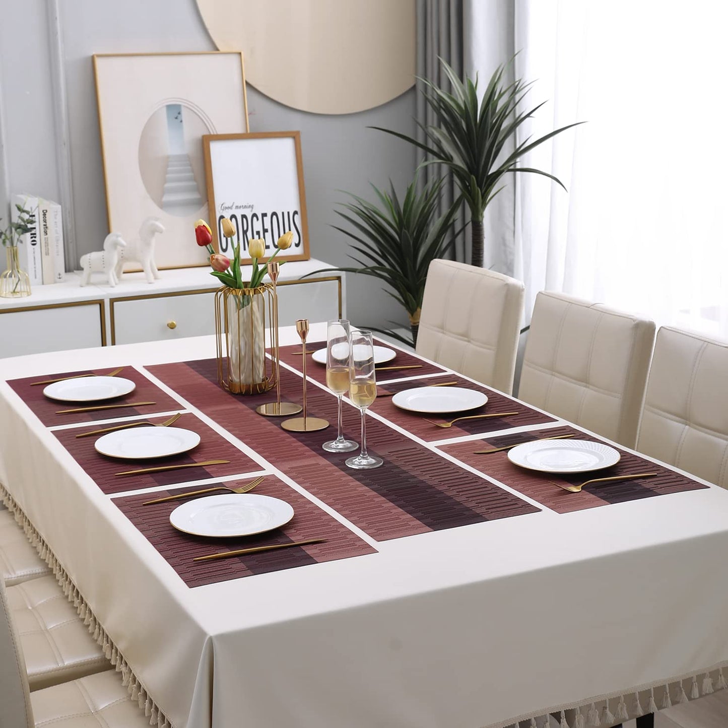 PVC Dining Table Mats, Wine