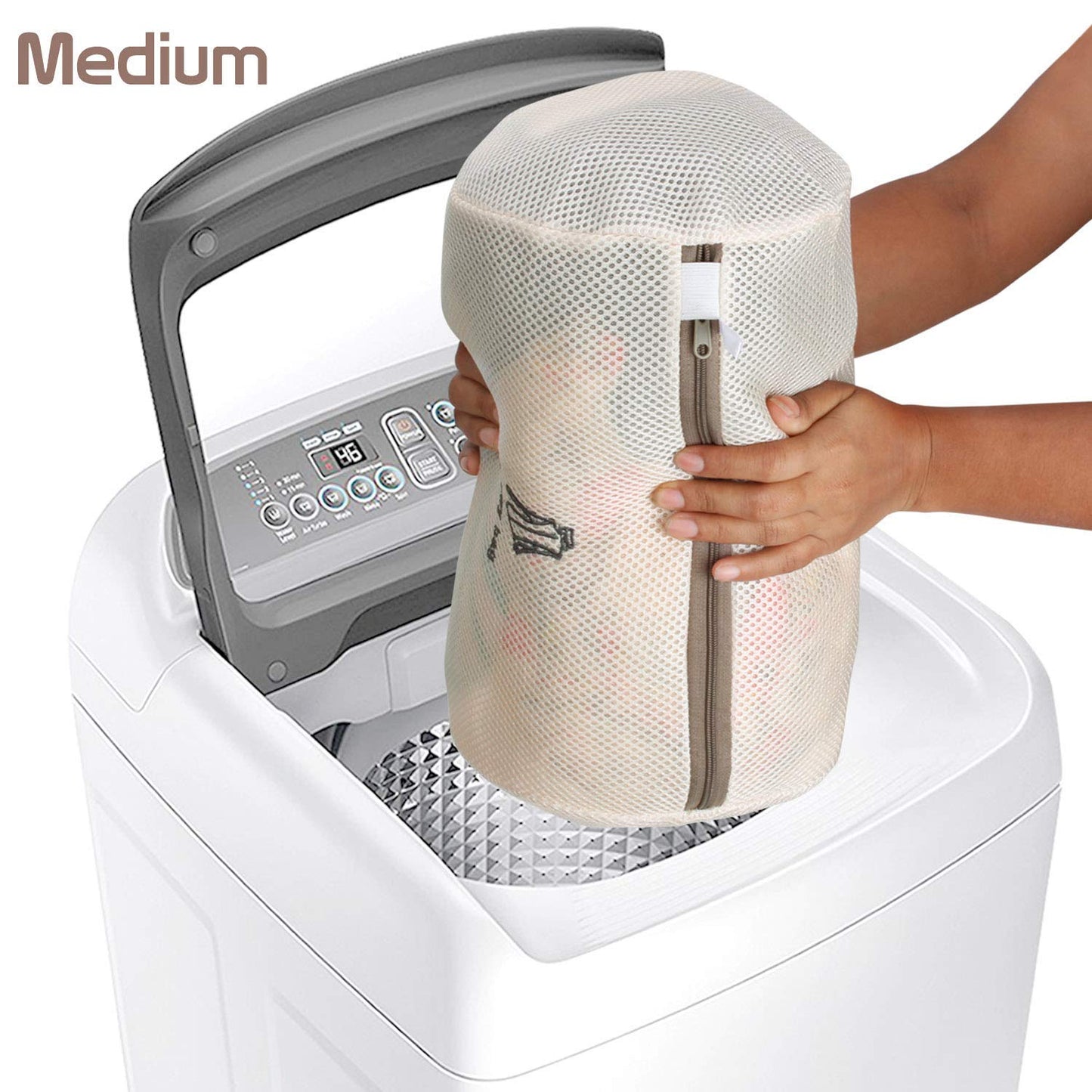 Premium Dual Layered Mesh Bags for Laundry Clothes Washing Bag, Pack of 5, Microfiber