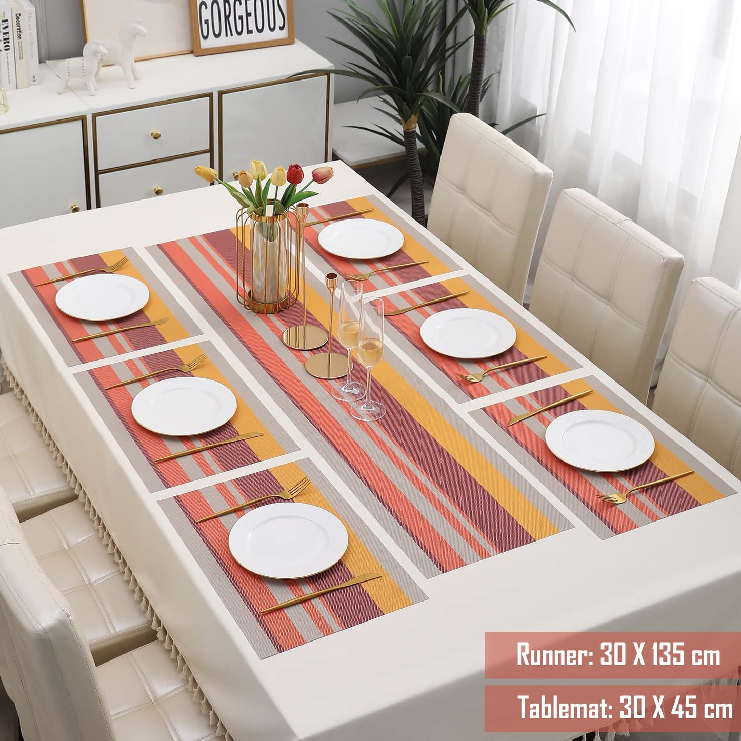 PVC Dining Table Mats, Multicolour