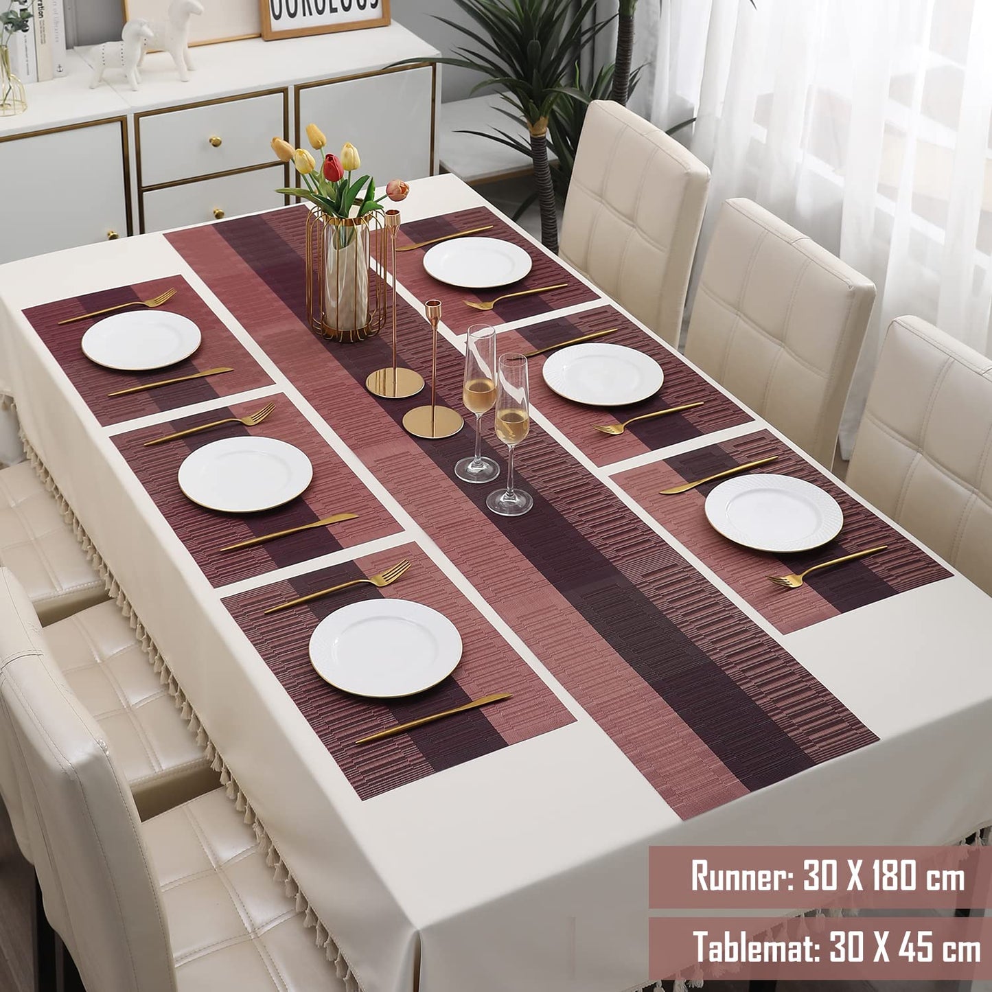 PVC Dining Table Mats, Wine