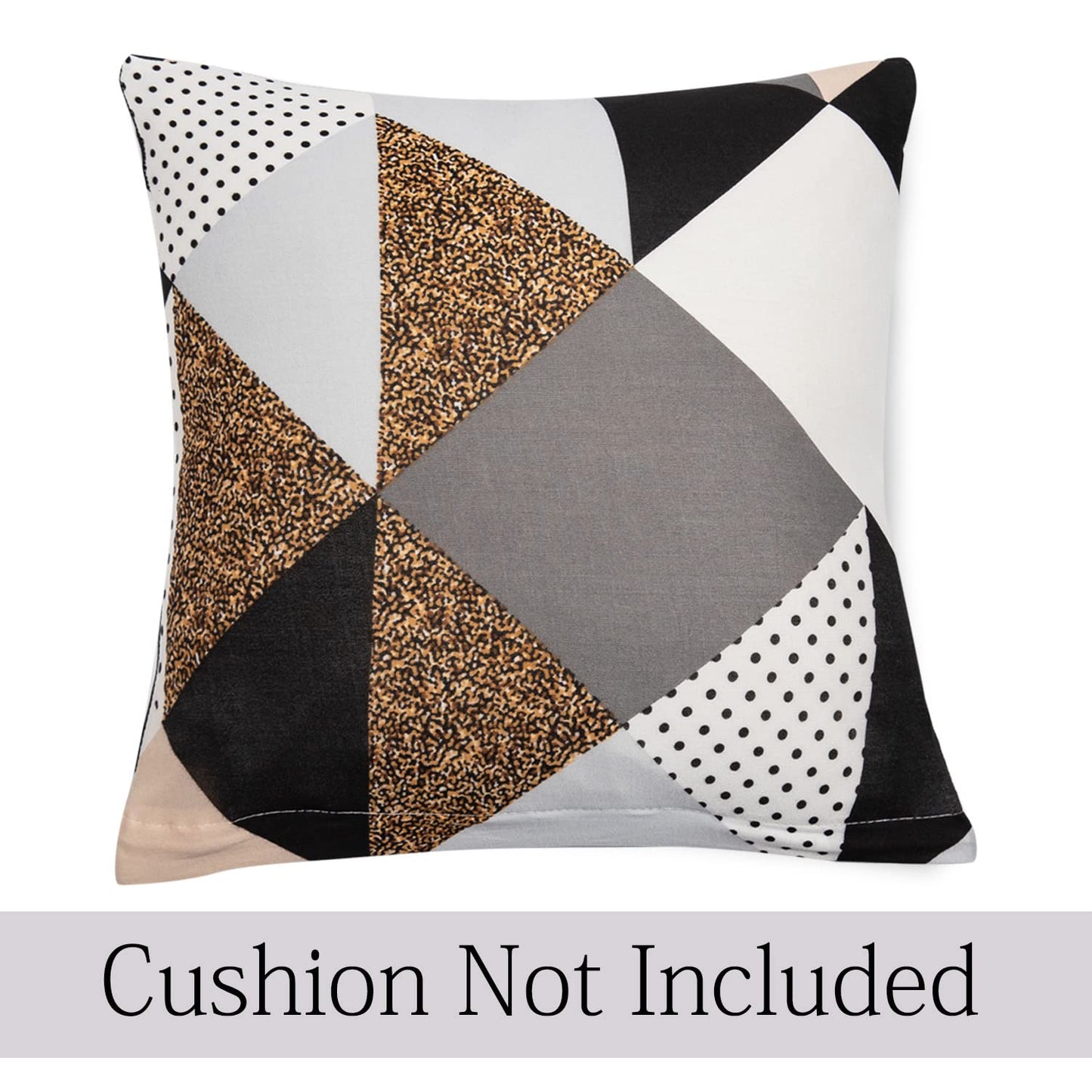 Fancy Grey Brown Geometric Print zippered cushion cover online