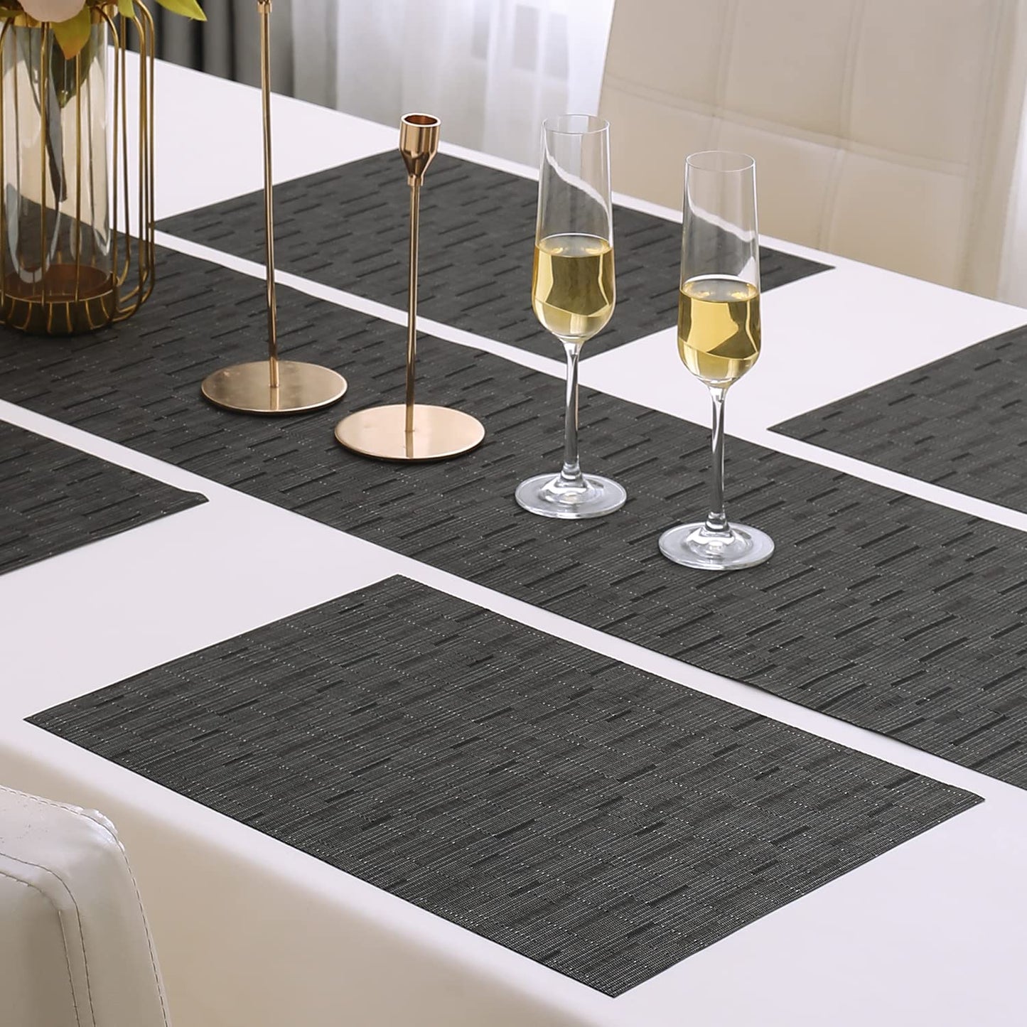 PVC Dining Table Mats, Black