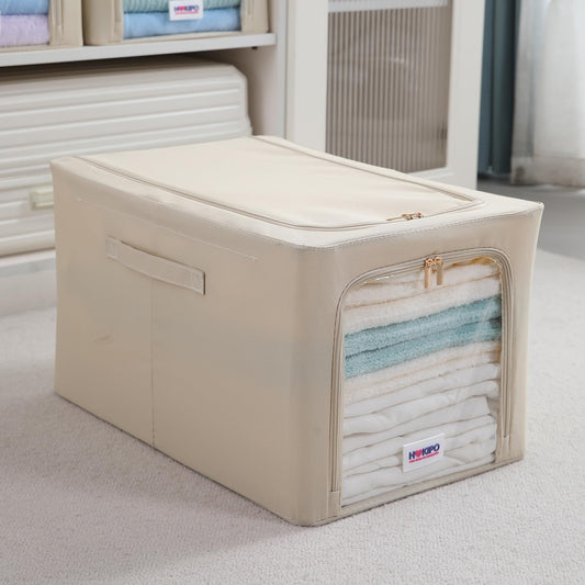 600D Oxford Fabric Wardrobe Organizer for Storage - Beige