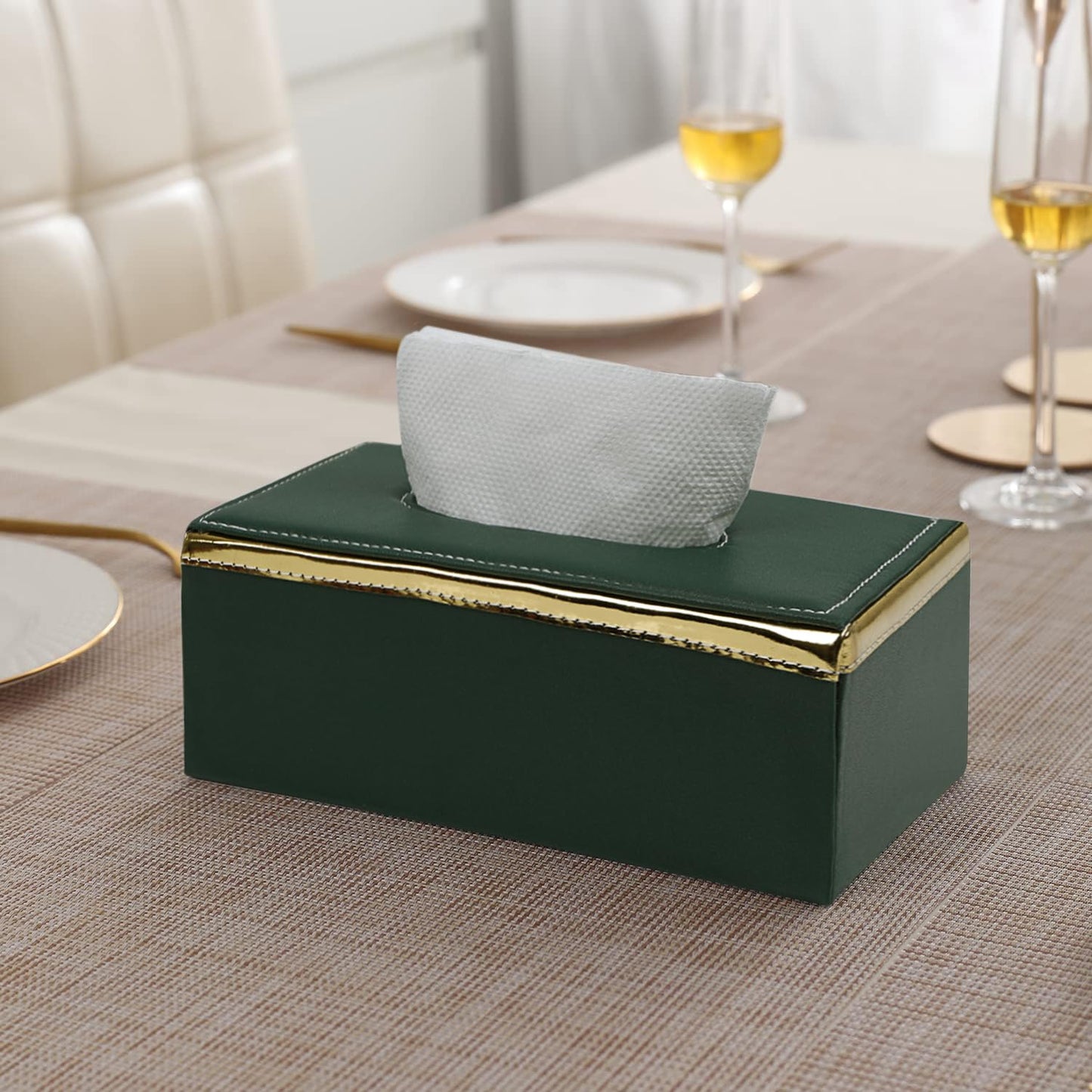 buy green premium tissue box | HOKIPO