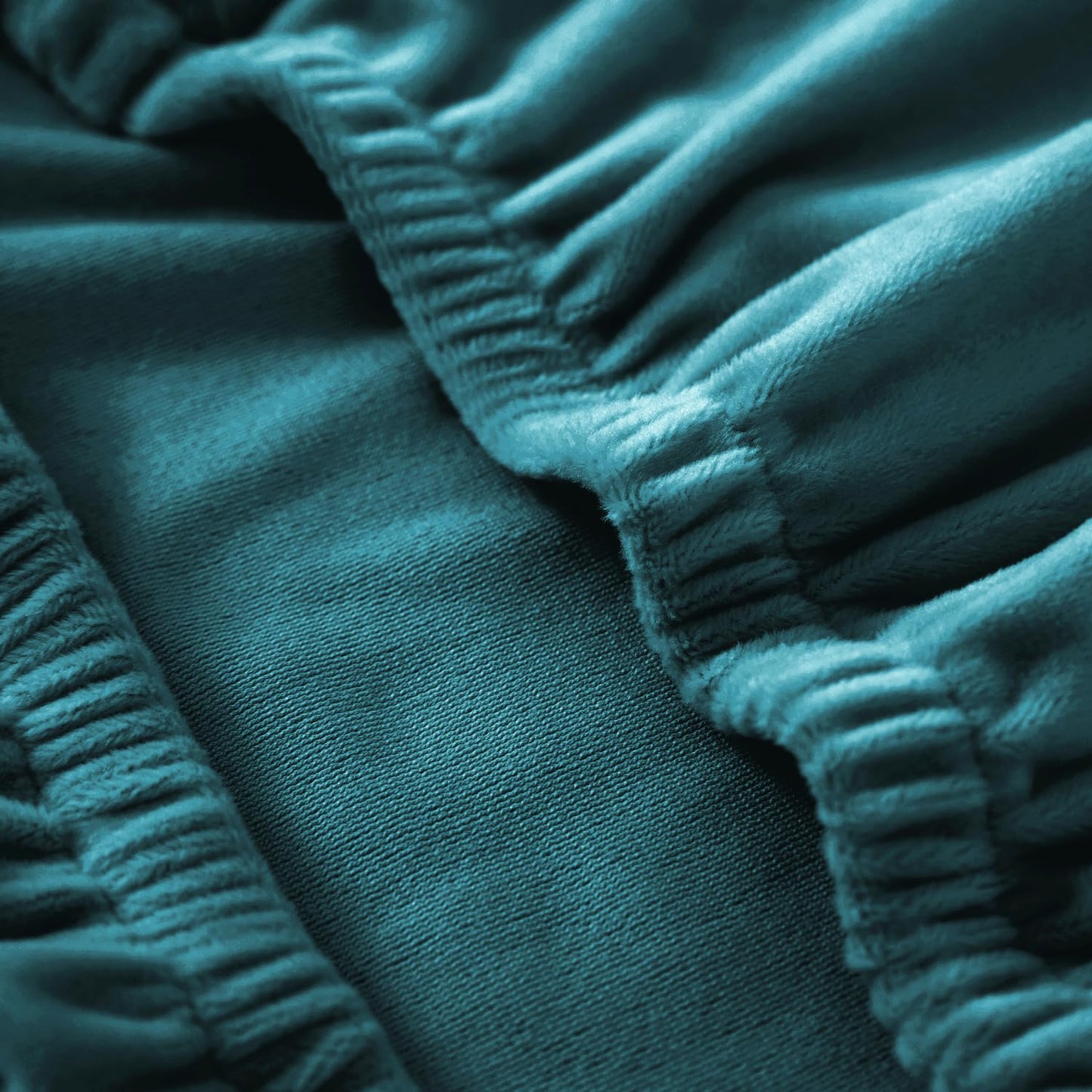 Elastic Stretchable Premium Velvet Dining Chair Cover, Turquoise