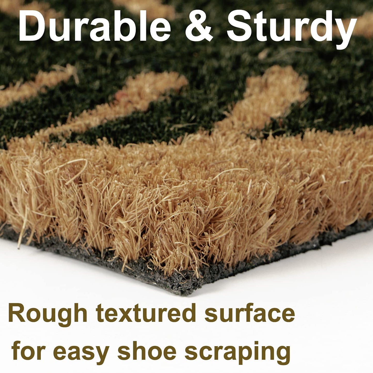 Coir Entrance Door Mat with Anti-Slip PVC Backing