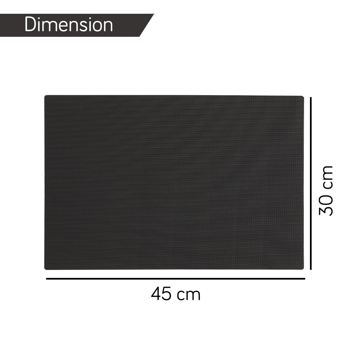 PP Waterproof Dining Table Mat, Chocolate Brown