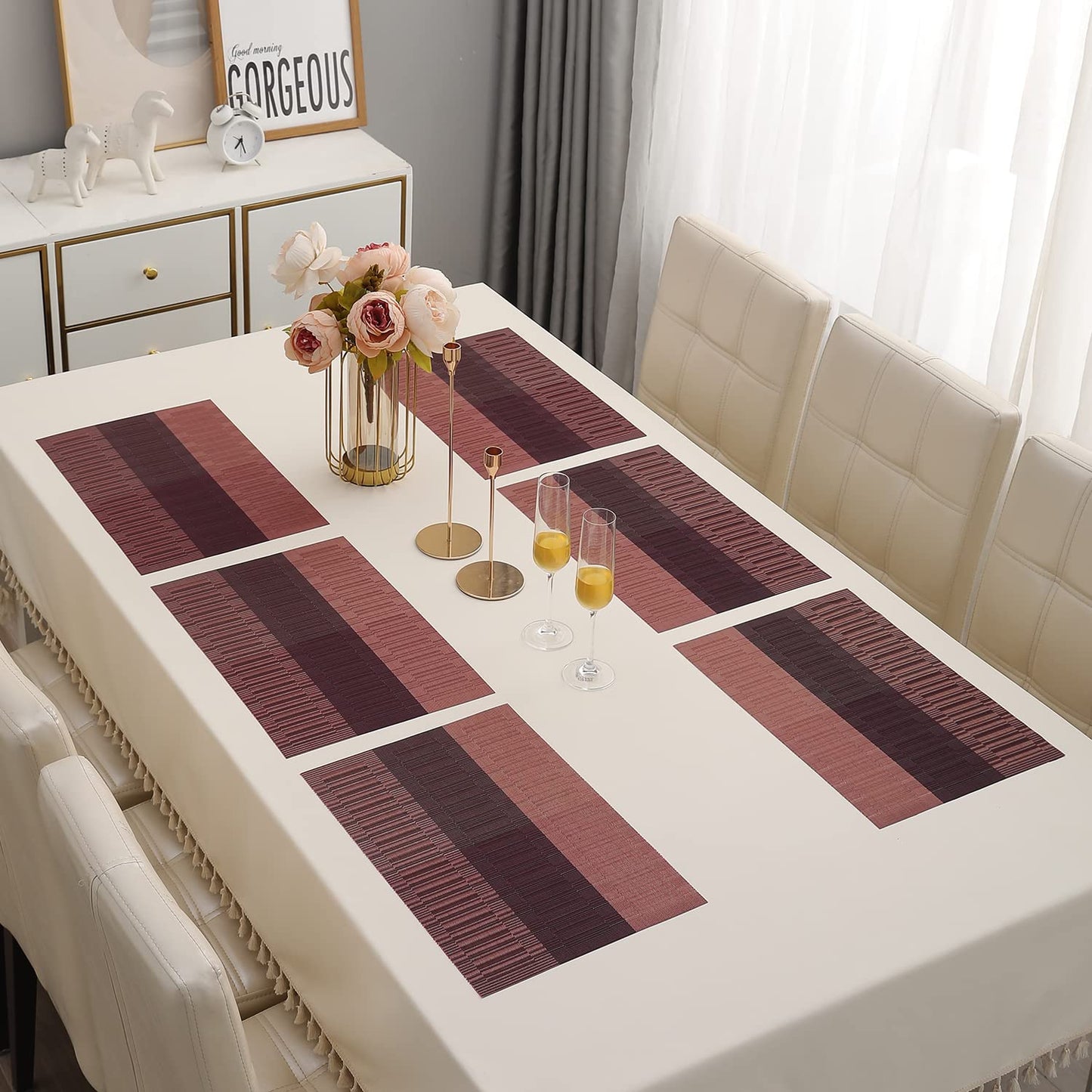 PVC Dining Table Mats, Wine