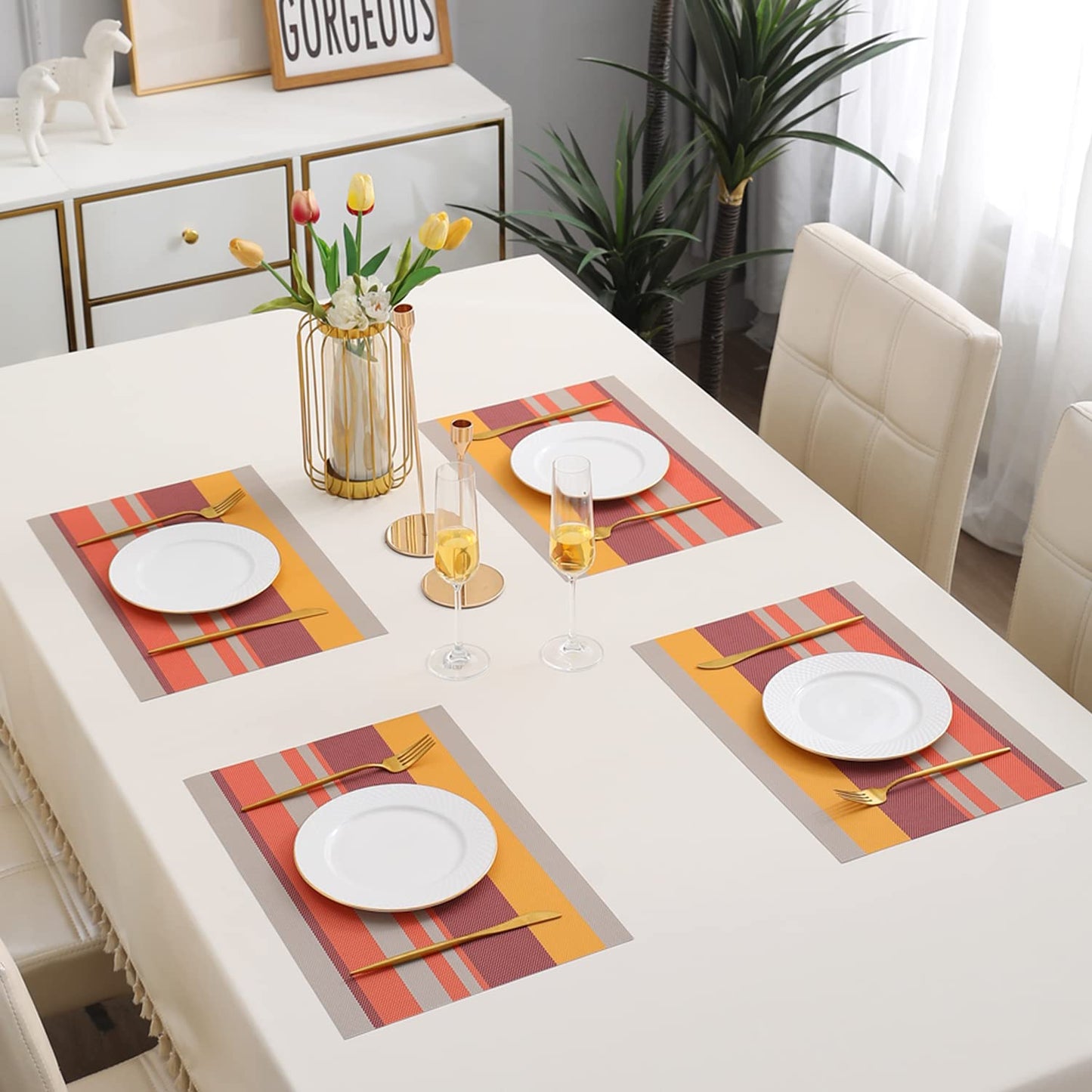 PVC Dining Table Mats, Multicolour