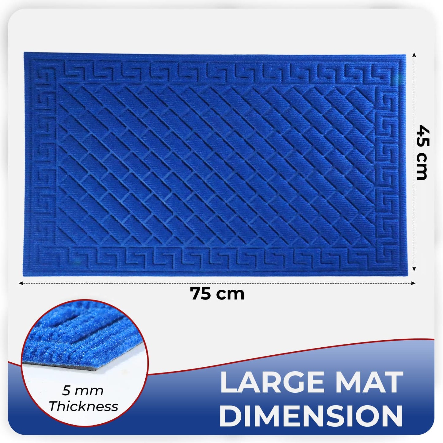 Polypropylene Outdoor mat for Entrance, Welcome mat floor mat, Blue