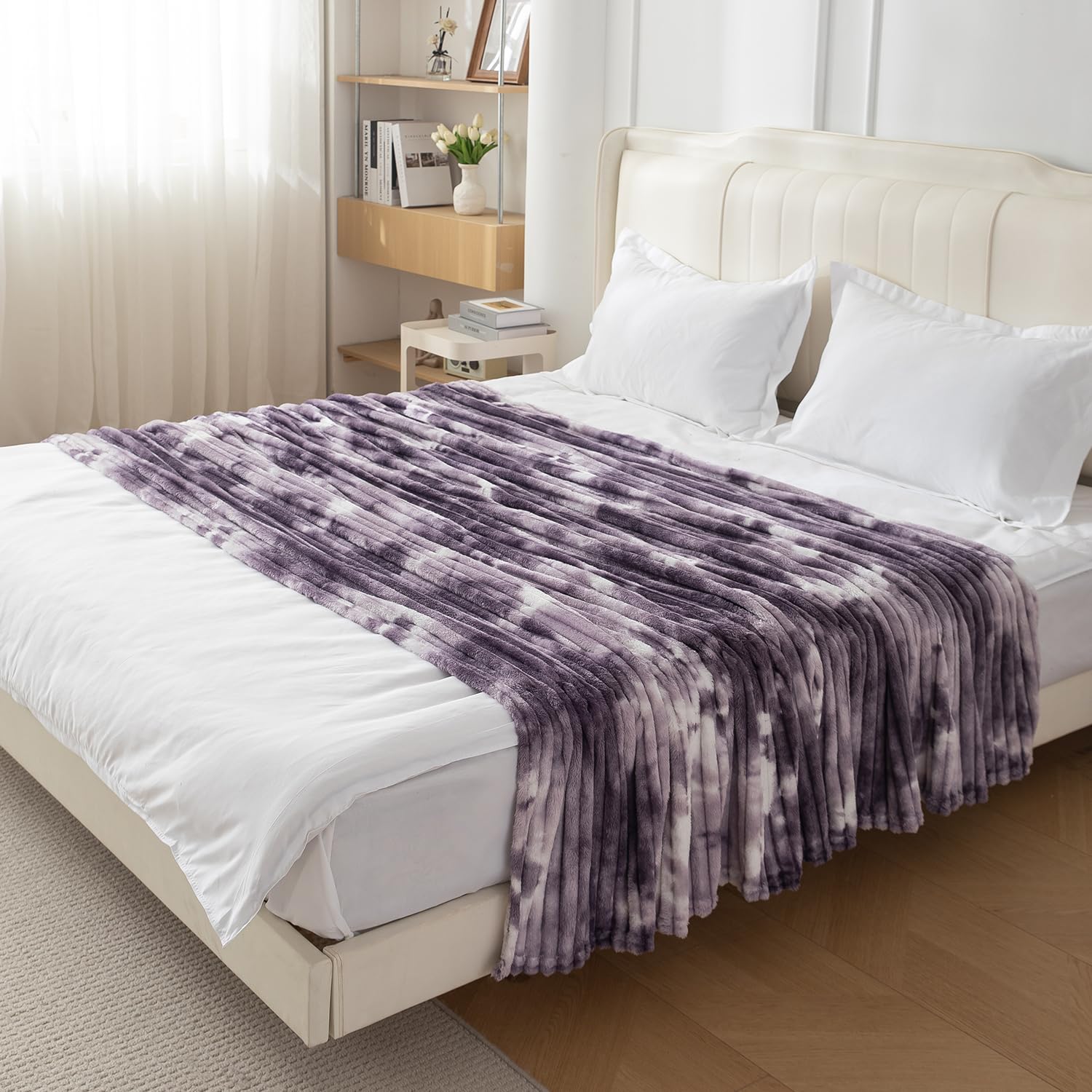 Purple Cozy Softness Double Bed Kambal | HOKIPO