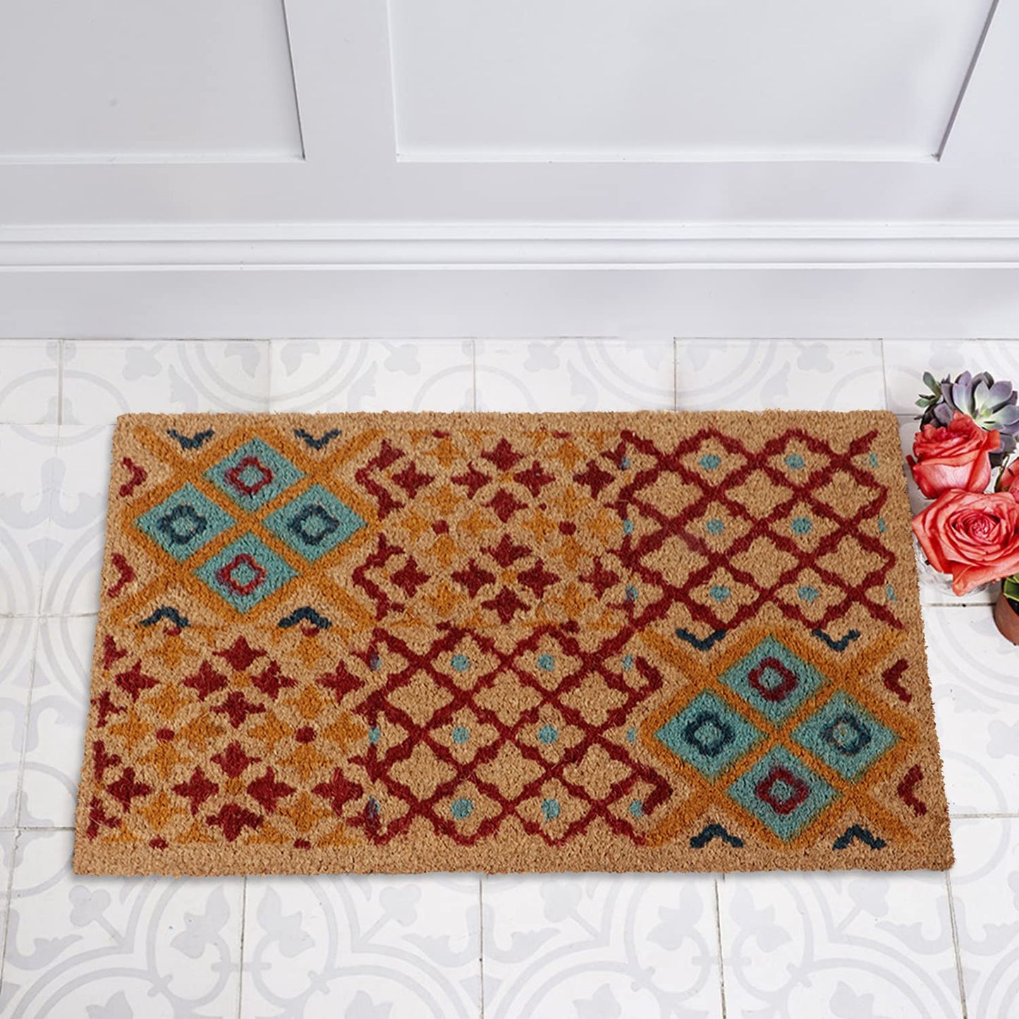 Coir Entrance Door Mat with Anti-Slip PVC Backing