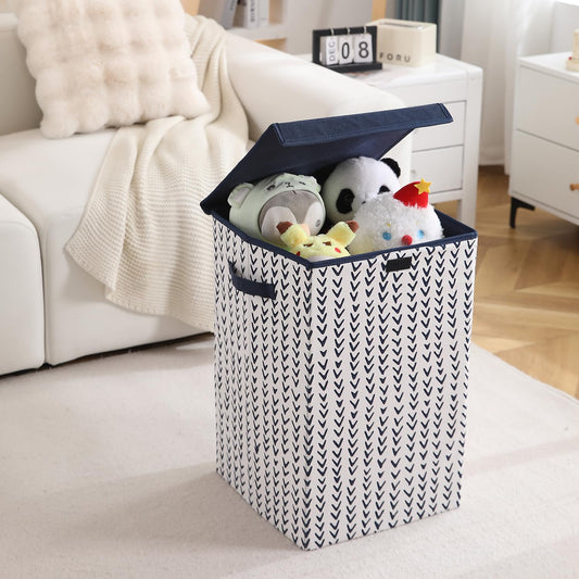 Foldable Laundry Basket for Clothes with Lid, Arrow