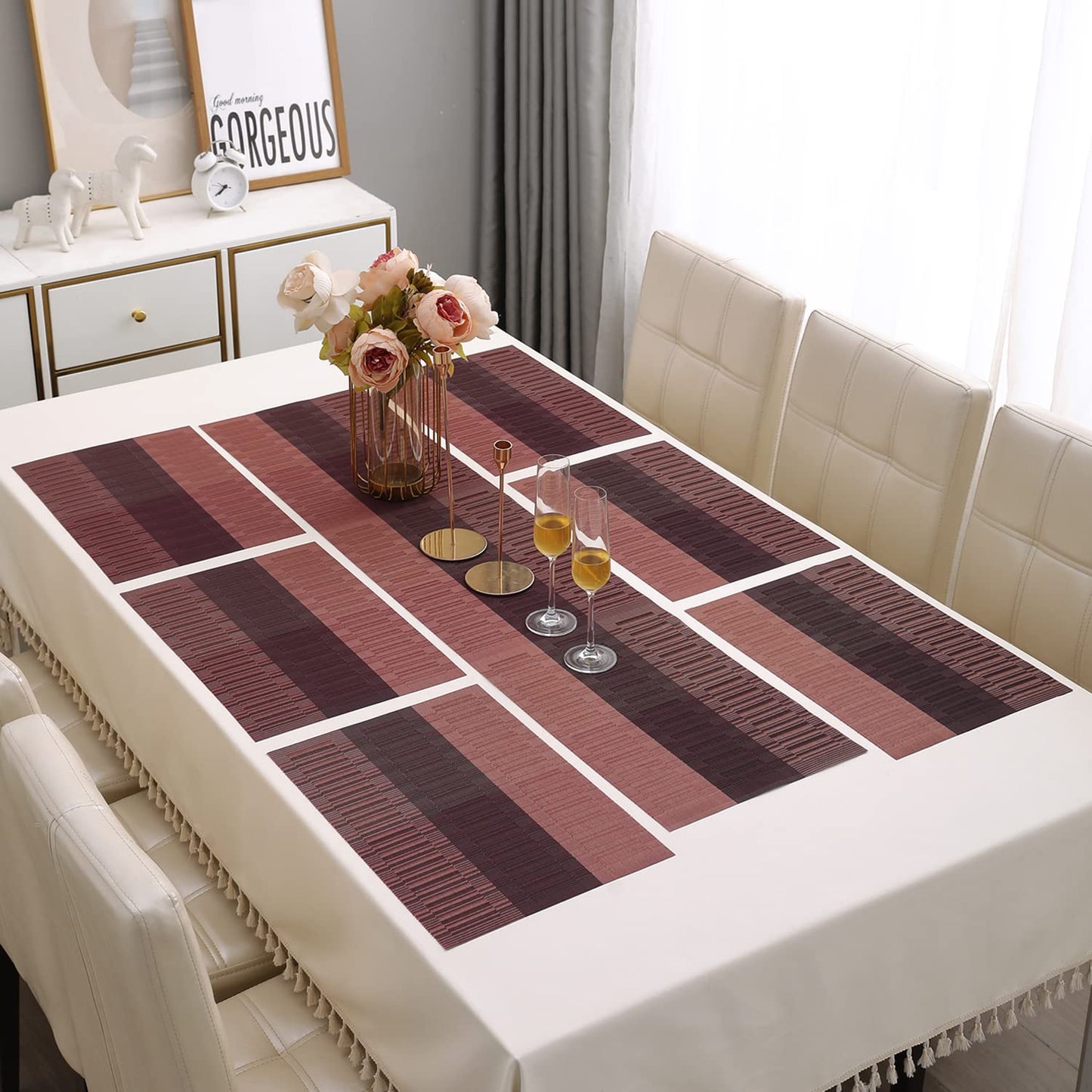 PVC Dining Table Mats, Wine
