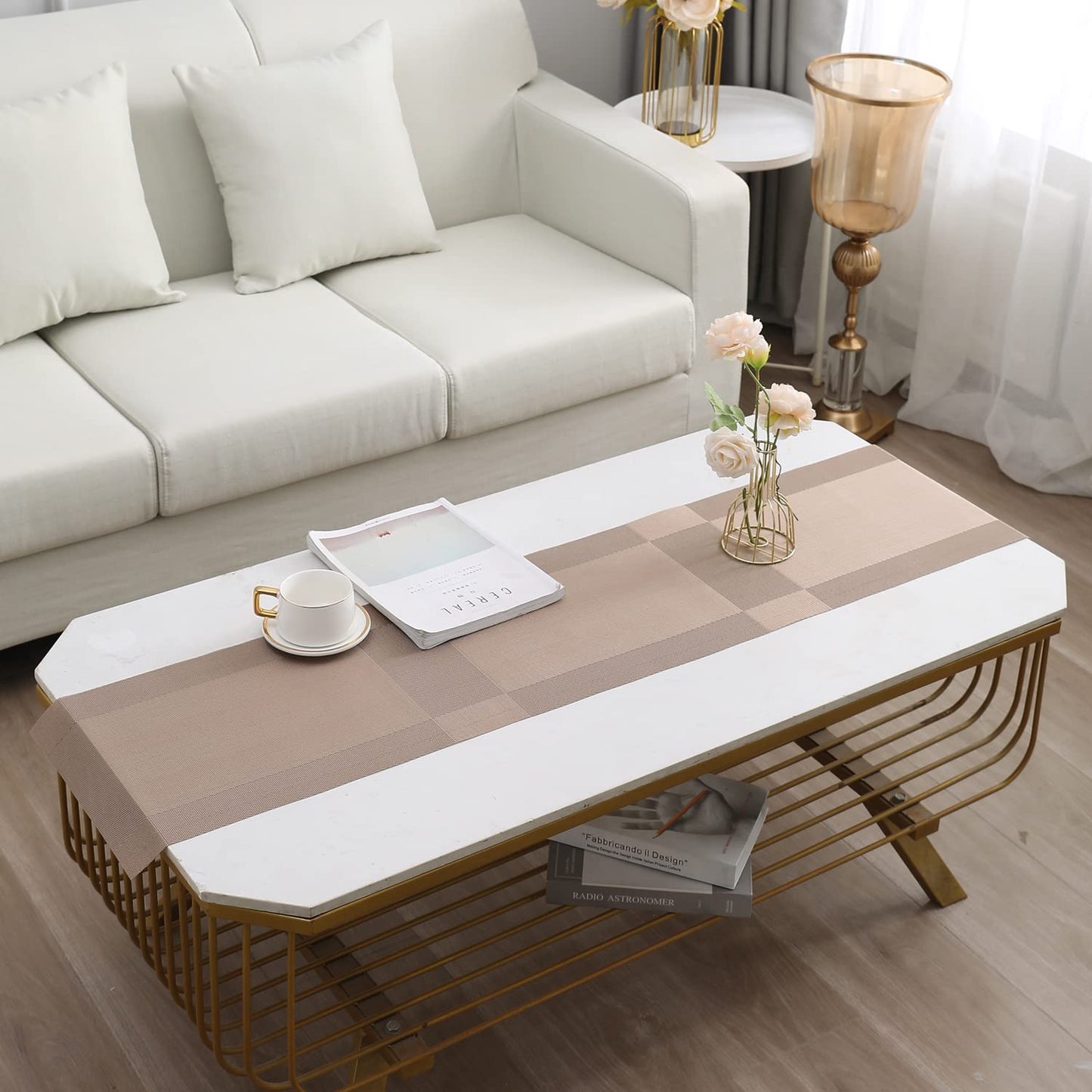 PVC Table Runner for Dinner and Coffee Table, Copper
