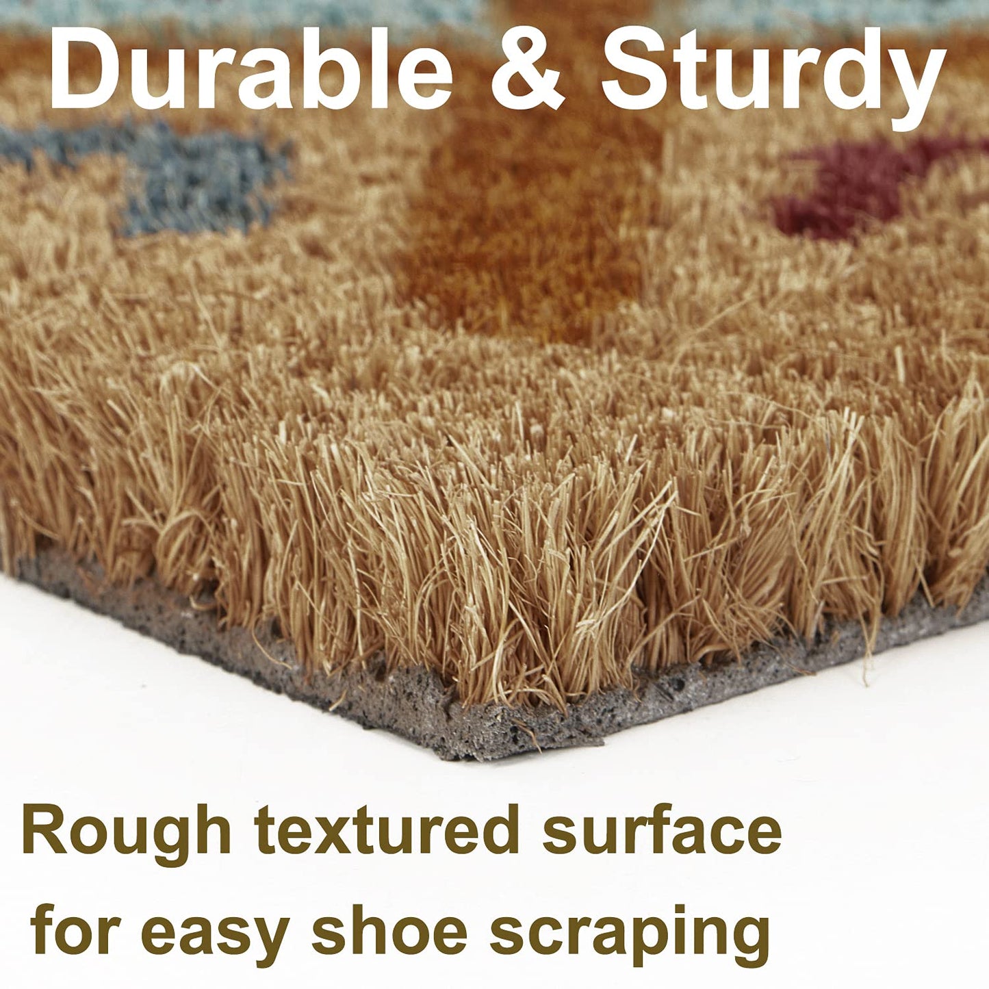 Coir Entrance Door Mat with Anti-Slip PVC Backing
